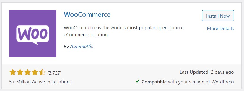 Woocommerce plugin on WordPress