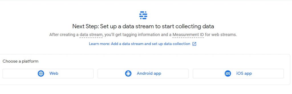Setting up streams on Google Analytics 4