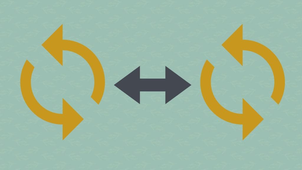 Graphic of arrows demonstrating an automation process